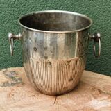 Art deco champagne bucket in silver metal