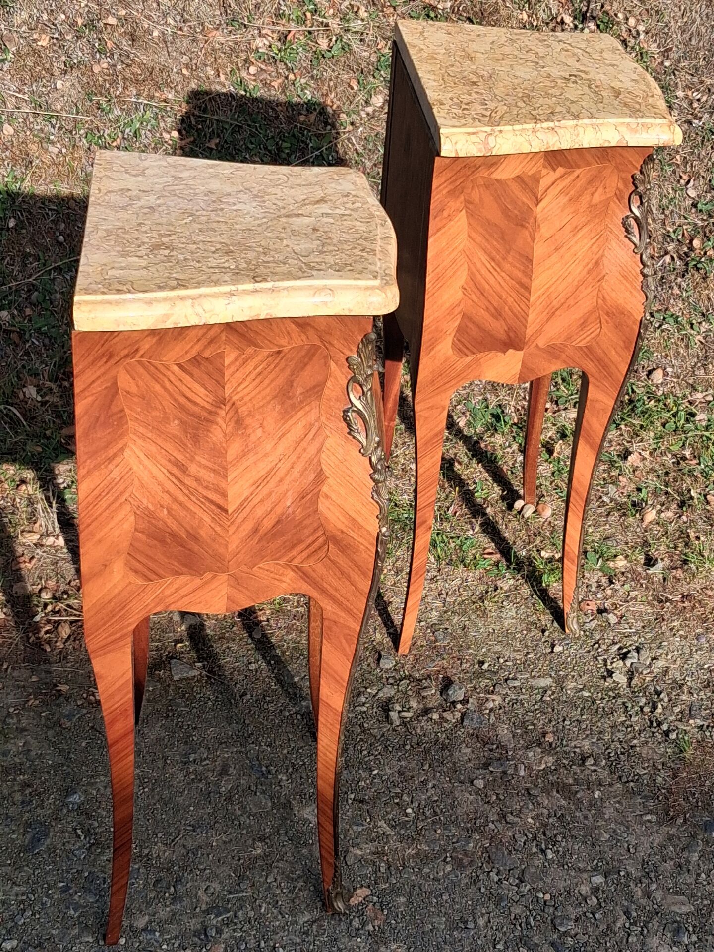 Pair of bedside tables in Louis XV style