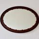 Antique Oval Mahogany Wall Mirror