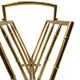 Hollywood regency bamboo-effect brass magazine rack, Montagnani, Italy 1970