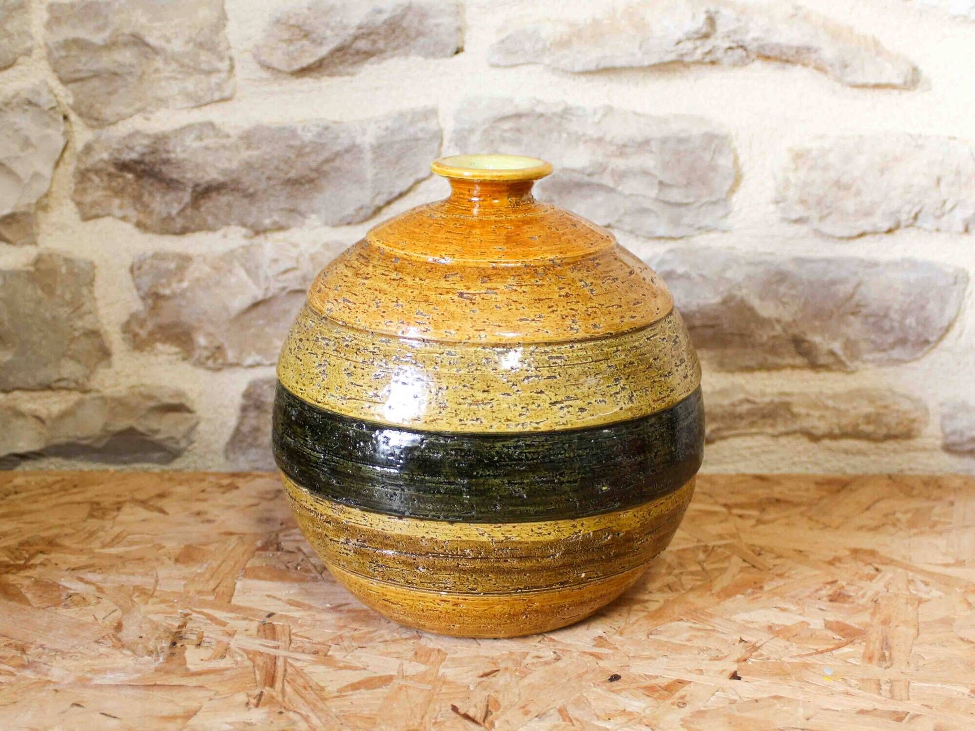 Bitossi ceramic round vase