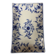 Plat rectangulaire blanc et bleu