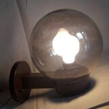 Delmas globe “smoked” wall lamp