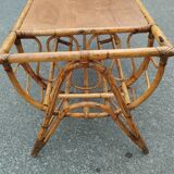 Vintage antique rattan coffee table