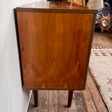 Scandinavian vintage walnut row 1960