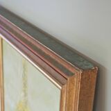 Painting on canvas and its frame