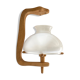 Oak ceiling lamp Guillerme & Chambron 1950
