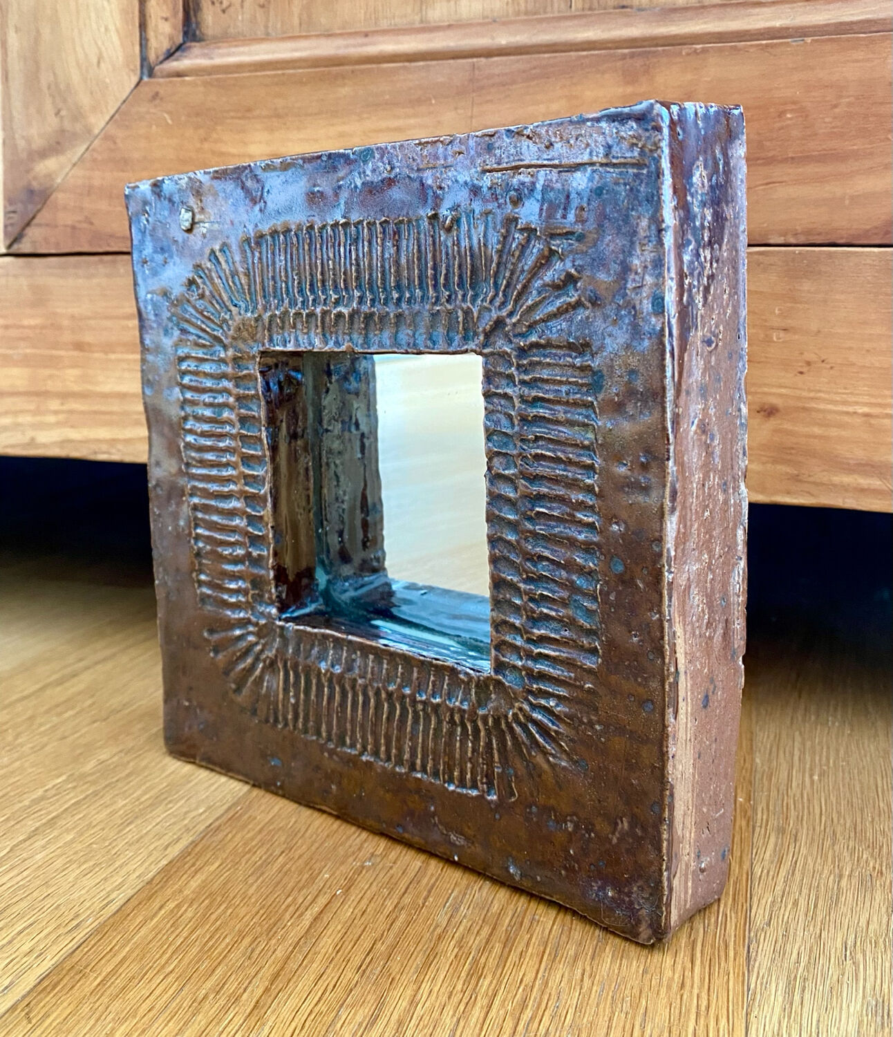 Ceramic mirror Barbara Delfosse La Borne