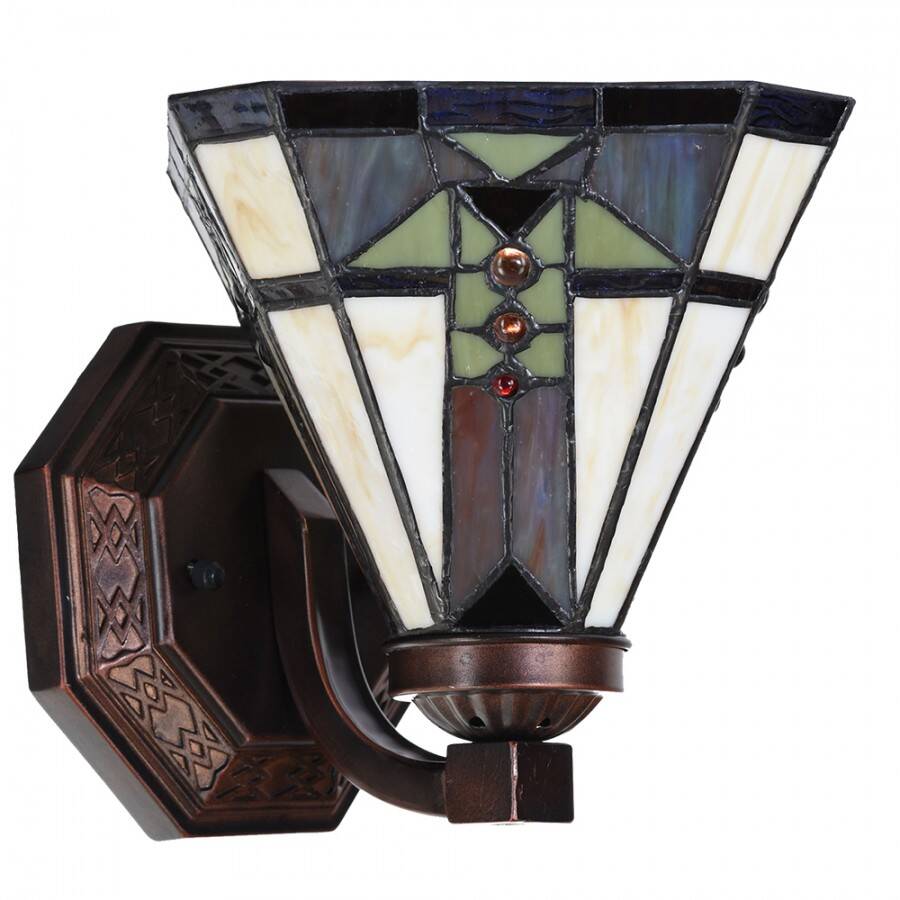 Square Tiffany wall lamp