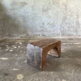 Low stool in old Asian monoxyl teak