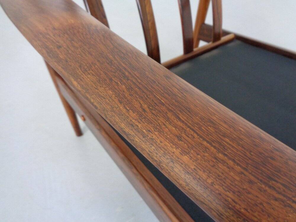 Danish Model 56 Armchair in Rosewood by Grete Jalk for Poul Jeppesen, 1960s