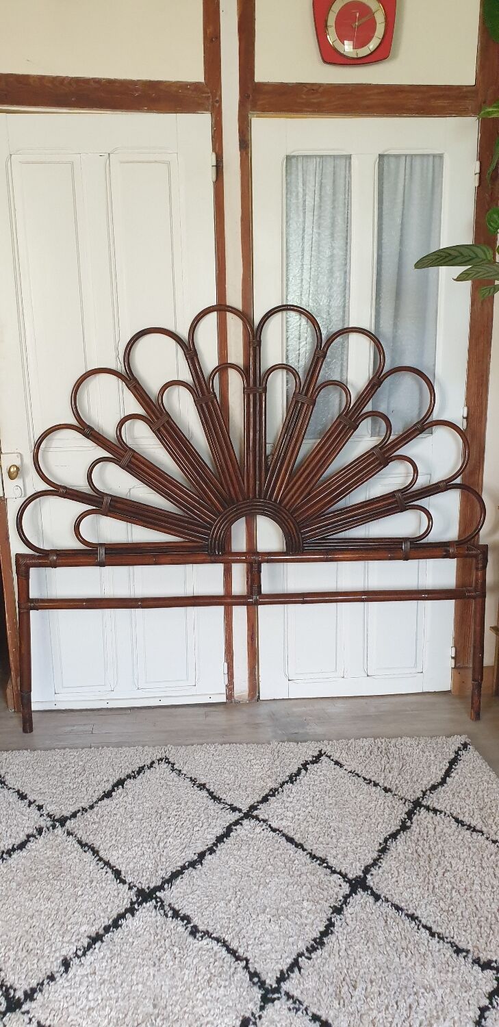 Bamboo and rattan headboard