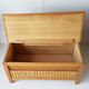 Vintage rattan trunk bench 60