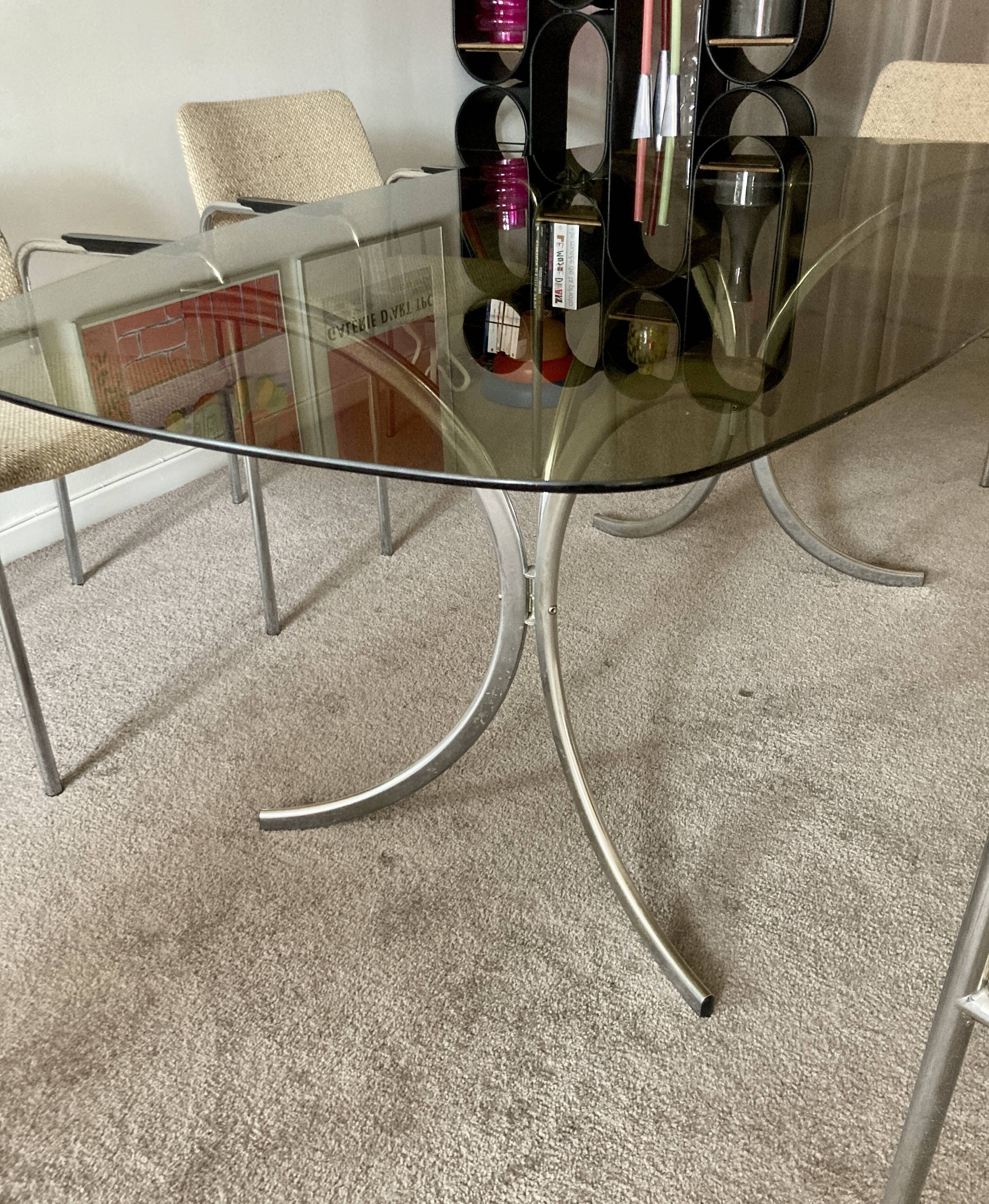 Table Salle à Manger En Verre Rectangulaire - 180x100 Cm - Multicouleur - Marque Fly