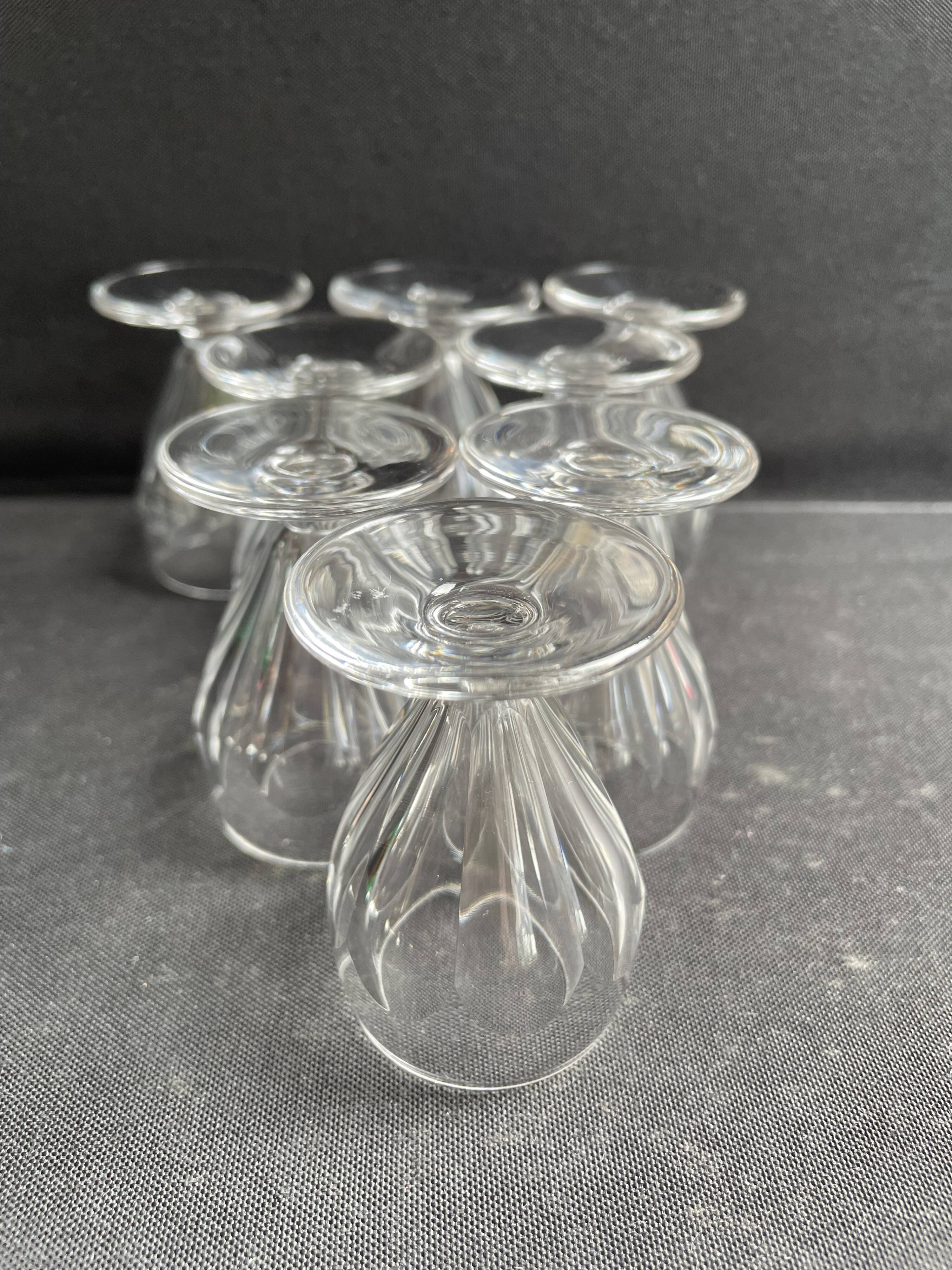 8 Saint Louis Béarn liqueur glasses
