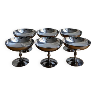6 stainless steel ice cream cups