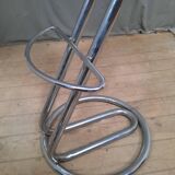 Bar stool in skai and stainless steel
