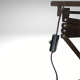Midcentury wood and brass scissor wall lamp, Dutch 1960s