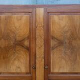 Art Deco Wardrobe in Walnut and Burl Walnut