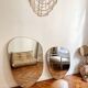 Large organic dune mirror - gold