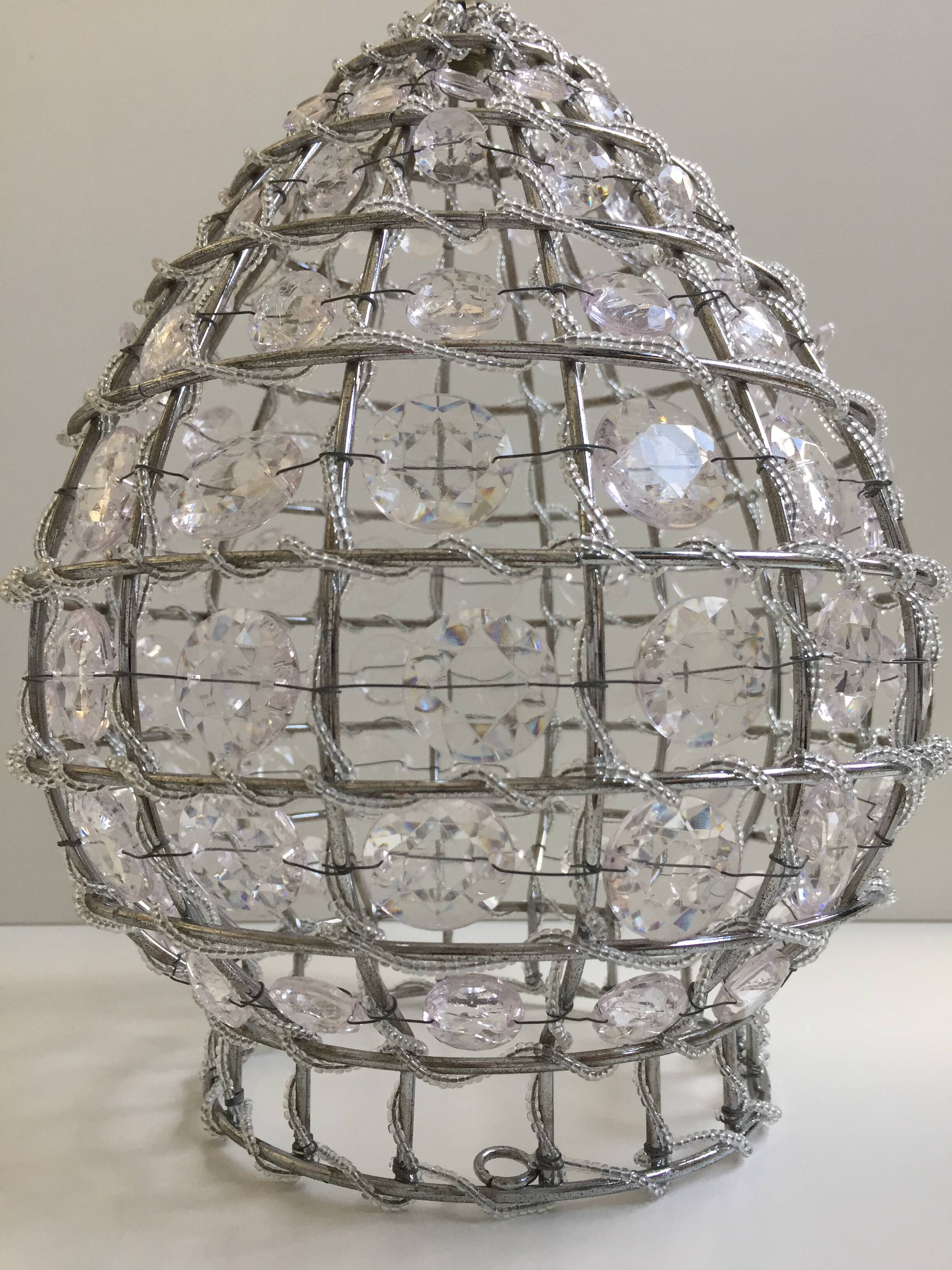 Chrome metal pendant lampshade pendant lamp