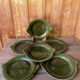 Lot de 6 assiettes barbotine poisson Sarreguemines