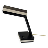 Lampe de bureau Polam noire, années 1970.