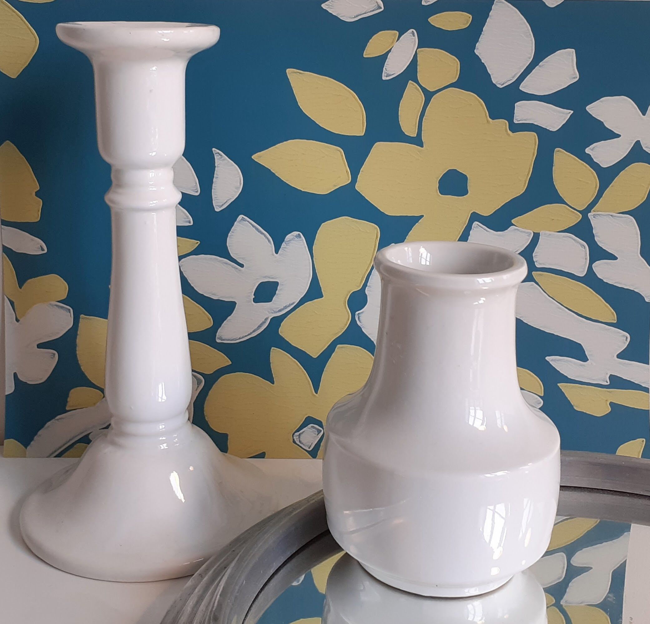 White porcelain vase