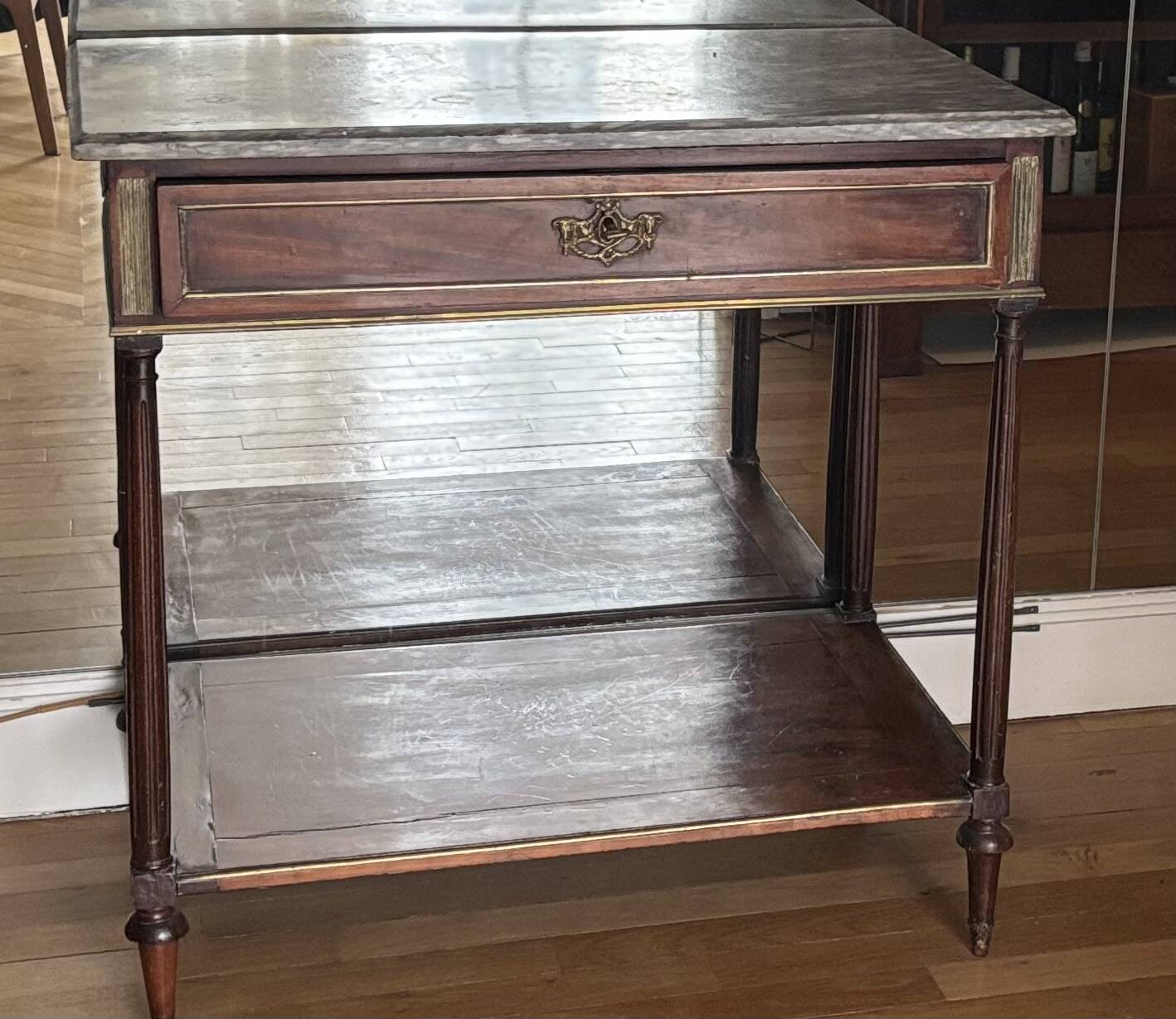 Louis XVI XVIII dessert with its marble