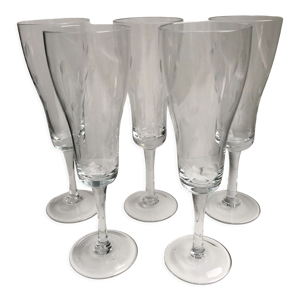 Lot de 5 flûtes à champagne