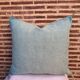 Handmade Moroccan silk cushion cover, cactus pattern