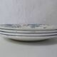 Terre de fer 4 assiettes plates fleurs althaea
