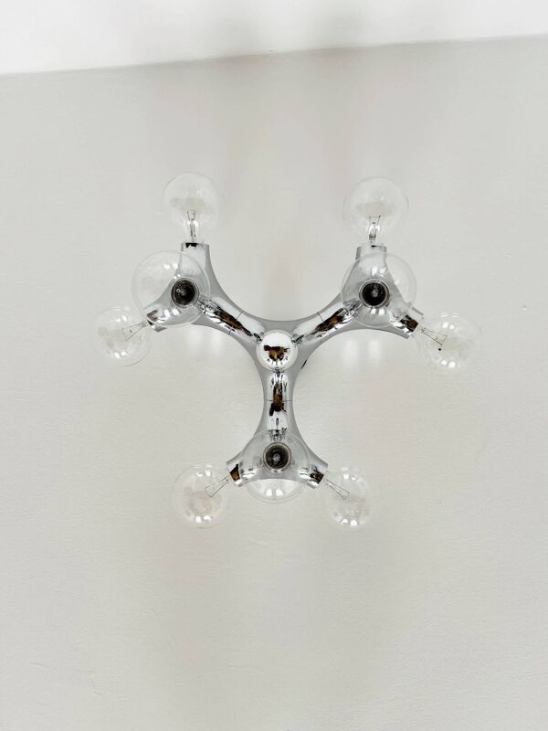 Lampe Flush Sputnik Gemini par Gebrüder Cosack