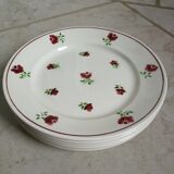 Set of 6 flat plates Mireille Badonviller