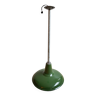 Vintage Industrial Pendant Lamp in Green Enamel