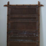 Vintage light bamboo mirror 107 x 79 cm