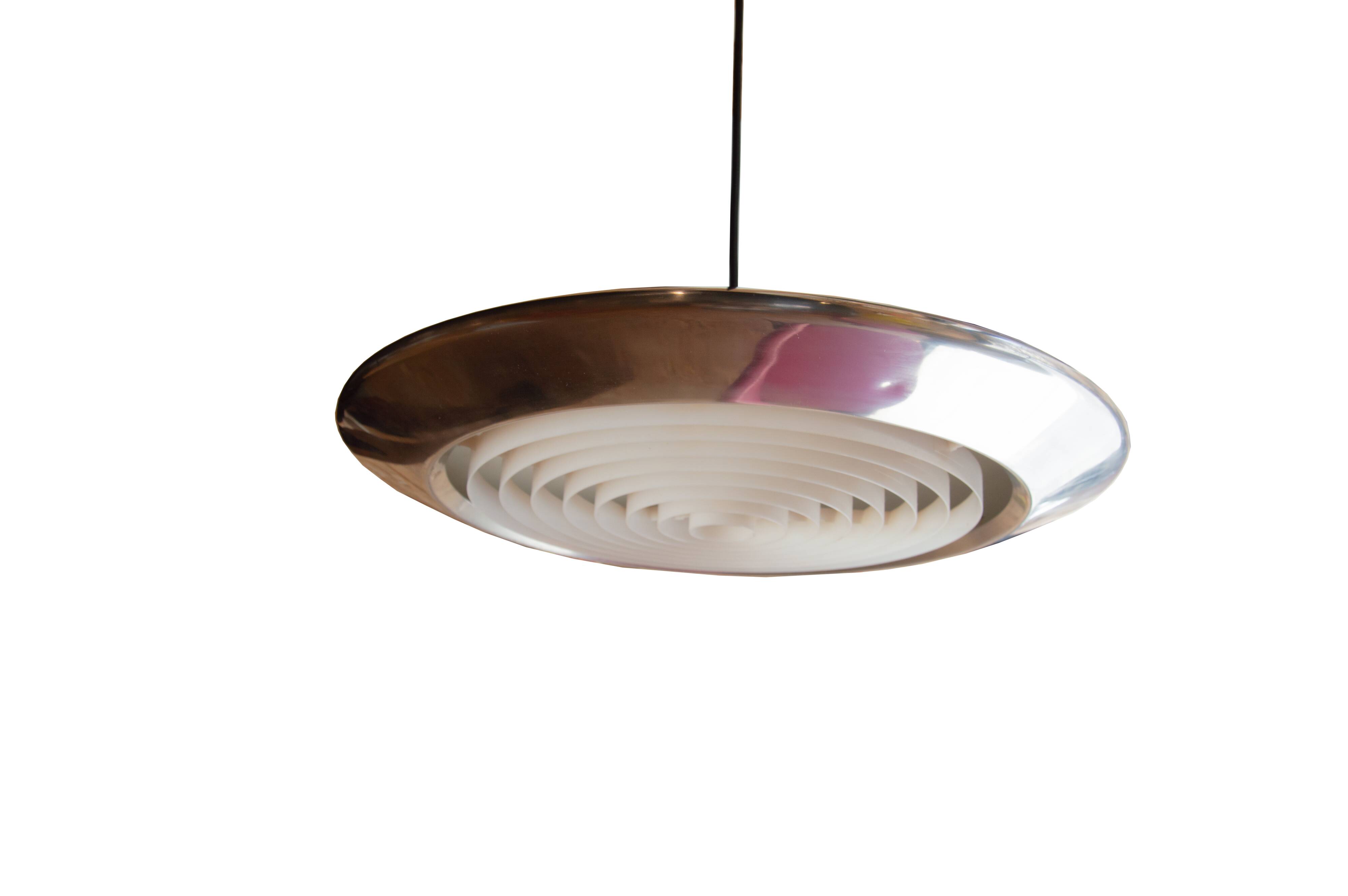 Elegant mid-century pendant lamp by Jo Hammerborg – Model “Diskos”