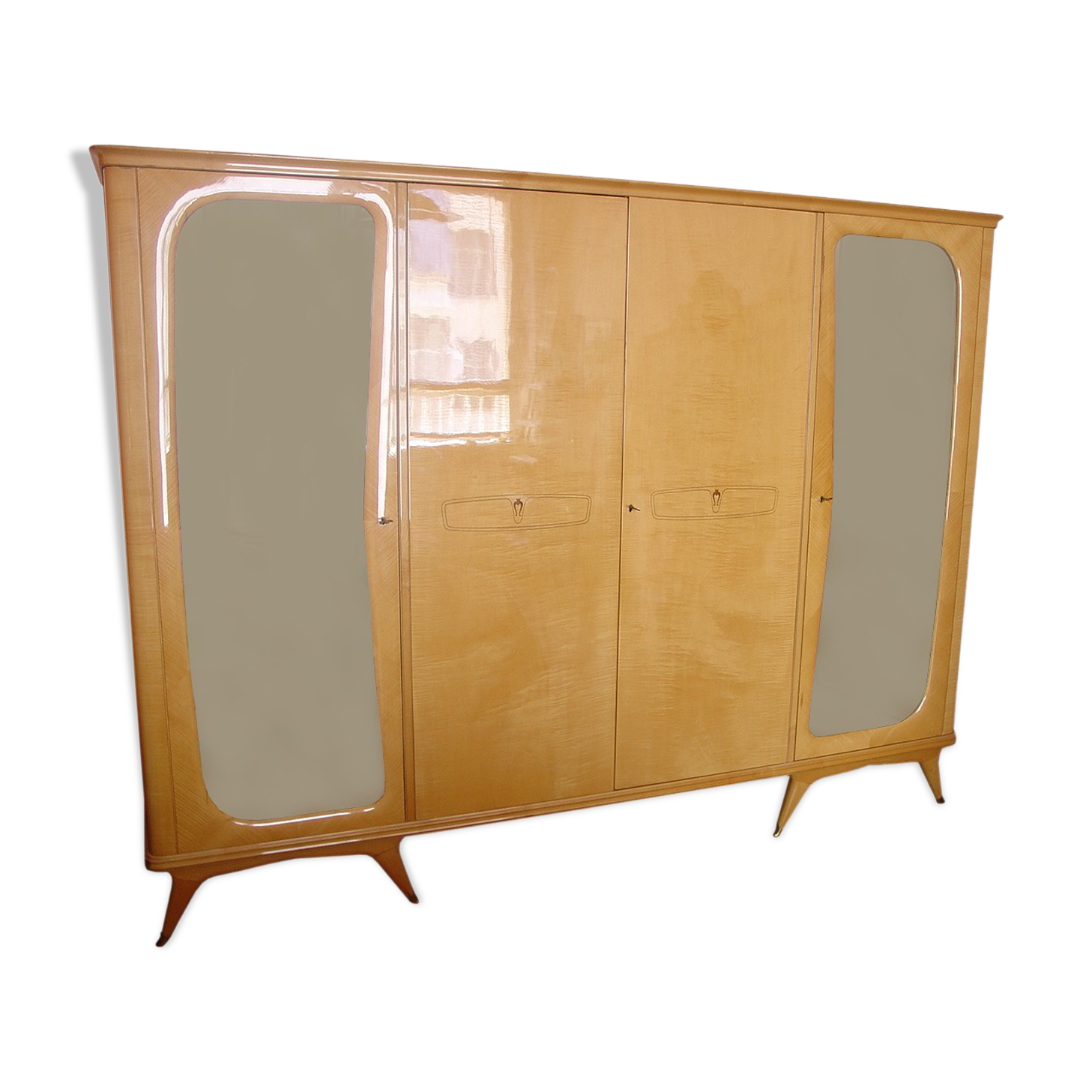 Vintage wardrobe maple feather, 50s
