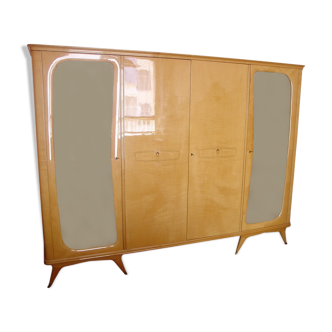 Vintage wardrobe maple feather, 50s