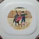 Pickman Cartuja Seville plate with bullfighting decoration, 19th century