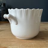 White Moustiers flowerpot