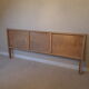 Headboard in wood and veneer oak vintage