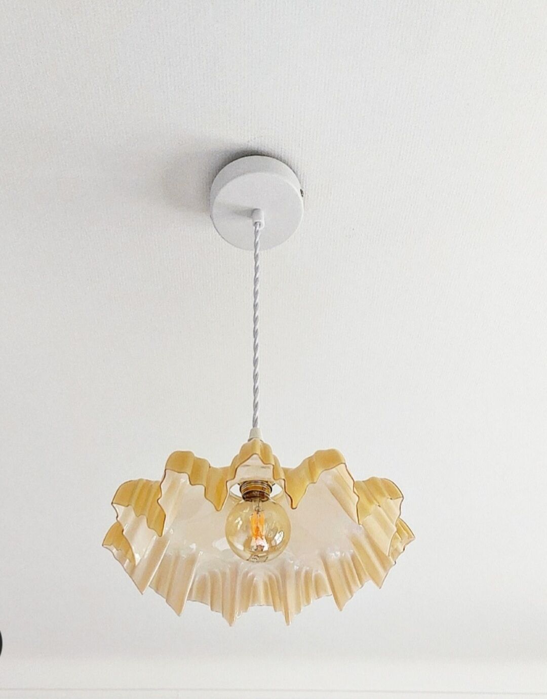 Vintage opaline pendant lamp