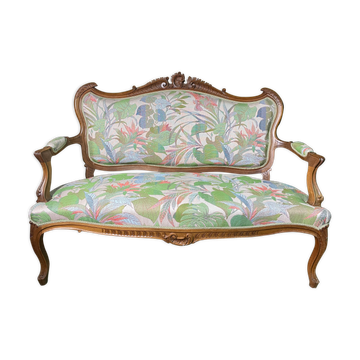 Canapé banquette de style Louis XV / rocaille