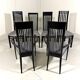 Chaises de salle à manger Tonon Italie par Wolf Schmidt Bandelow années 1980.