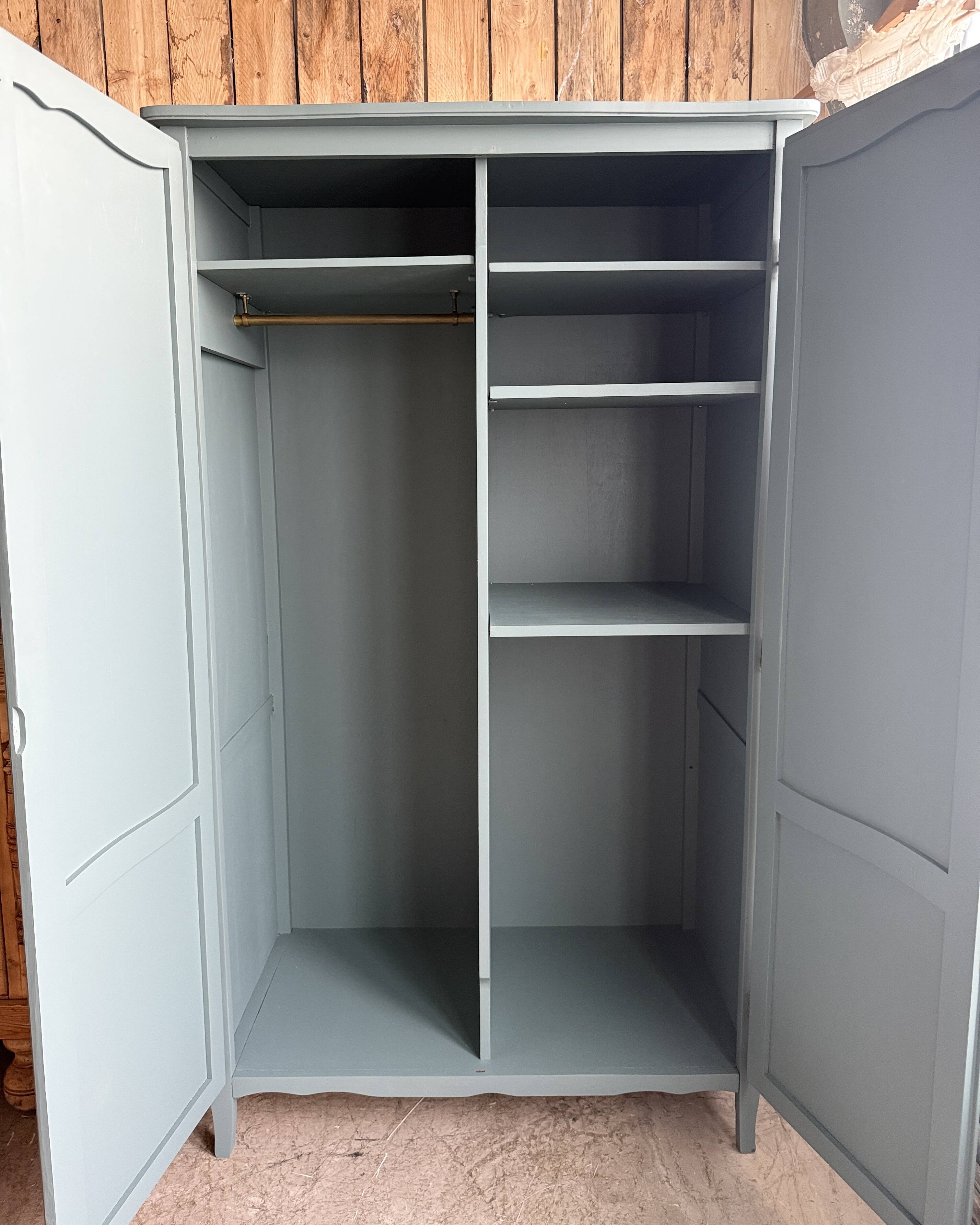 Vintage grey-green wardrobe (renovated)