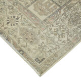 Handmade oriental 1980s 303 cm x 368 cm beige wool carpet