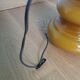 Caramel opaline glass hanging lamp