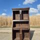 antique cabinet with carvings and wrought iron fittings rural