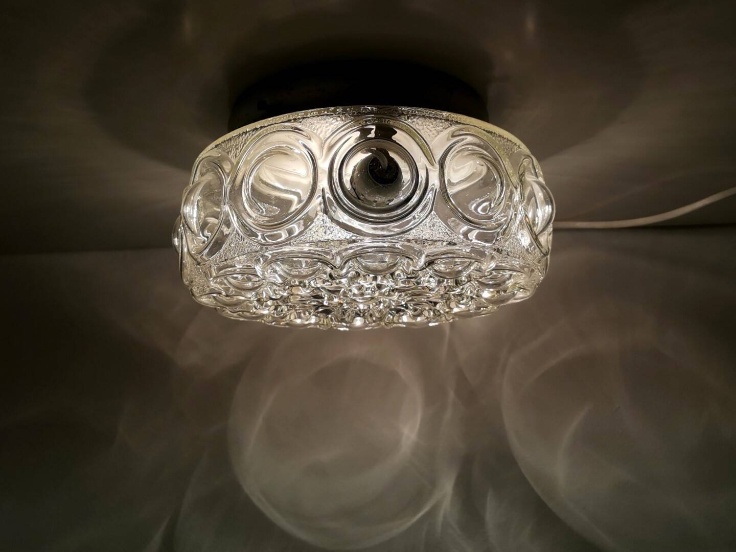 Helena Tynell style bubble glass flush mount lamp